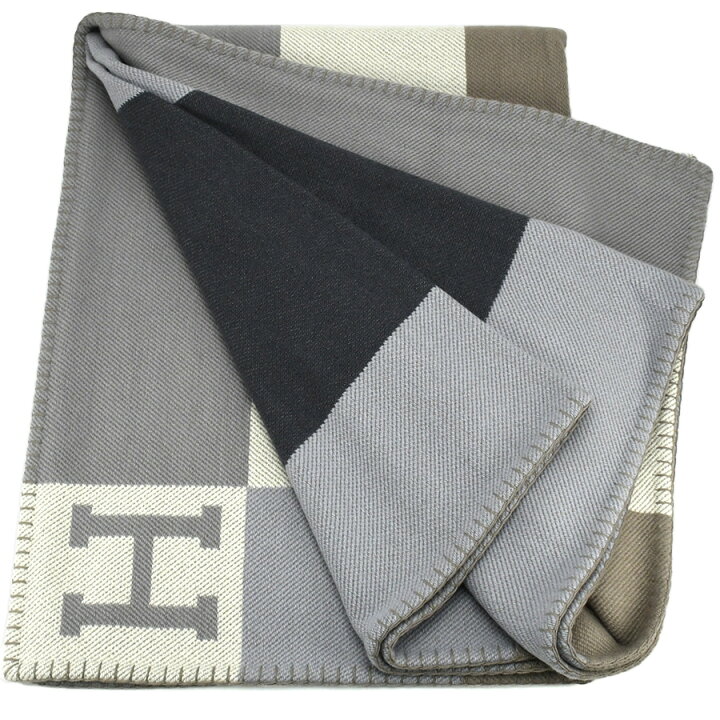 楽天市場】エルメス HERMES プレード H ドラポー ブランケット 