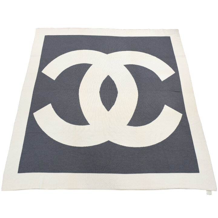 楽天市場】シャネル CHANEL ココマーク 毛布 大判ブランケット 