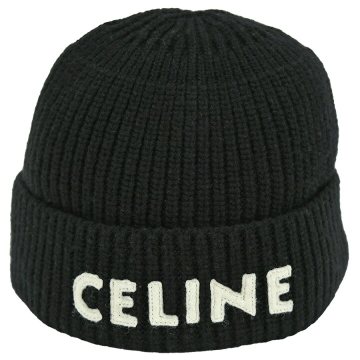 楽天市場】セリーヌ CELINE ニット帽 ニットキャップ ビーニー ロゴ 
