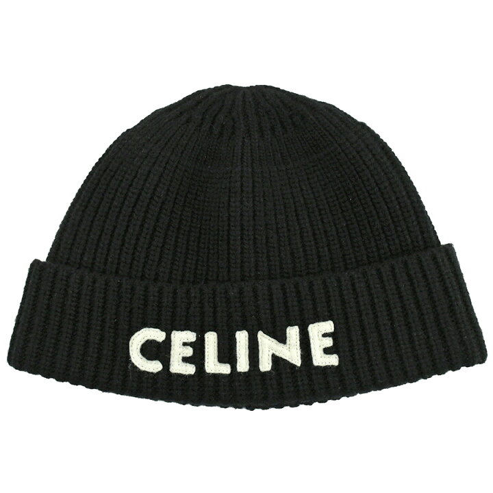 楽天市場】セリーヌ CELINE ニット帽 ニットキャップ ビーニー ロゴ 