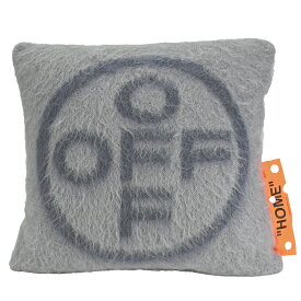 オフホワイト Off-White クッション ピロー ロゴ 枕 Brushed Off-Cross Pillow モヘア ウール グレー インテリア 小物 メンズ レディース 新品同様 【中古】