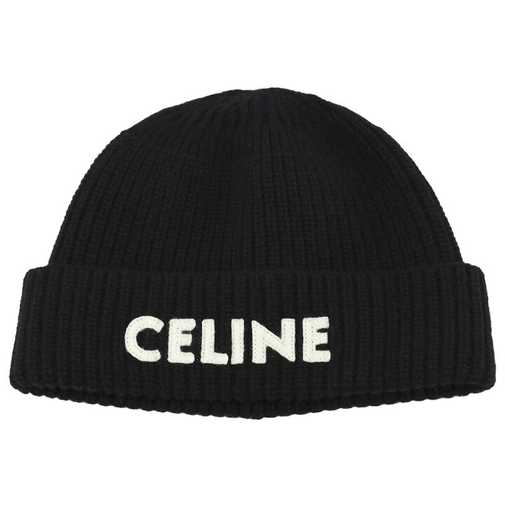 楽天市場】セリーヌ CELINE ロゴ エンブロイダリー ニット帽 ビーニー 