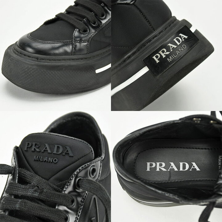 楽天市場】プラダ PRADA スニーカー マクロ Re-Nylon レザー シューズ 