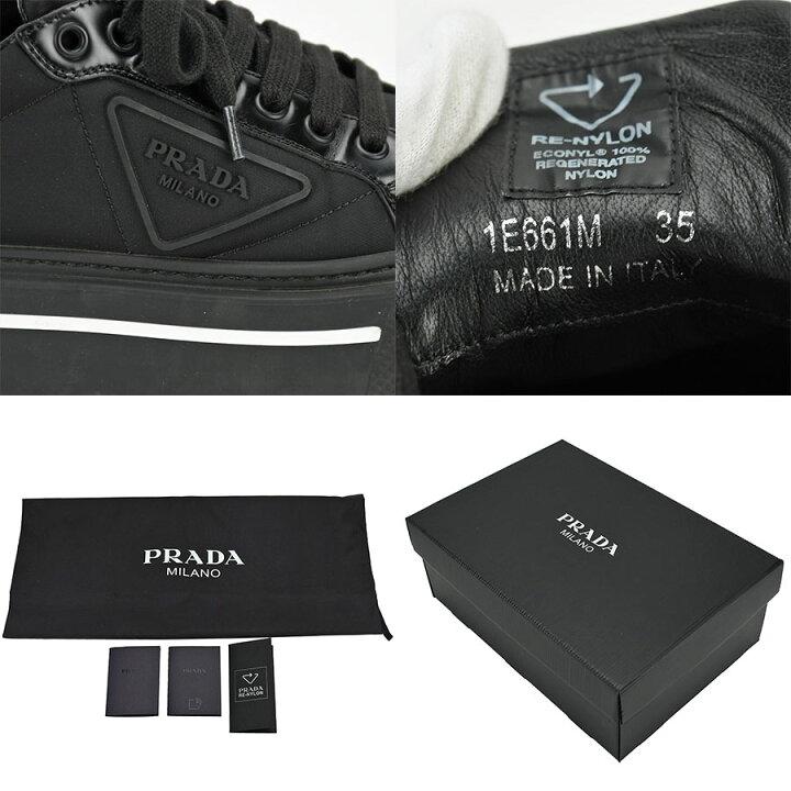 楽天市場】プラダ PRADA スニーカー マクロ Re-Nylon レザー シューズ 