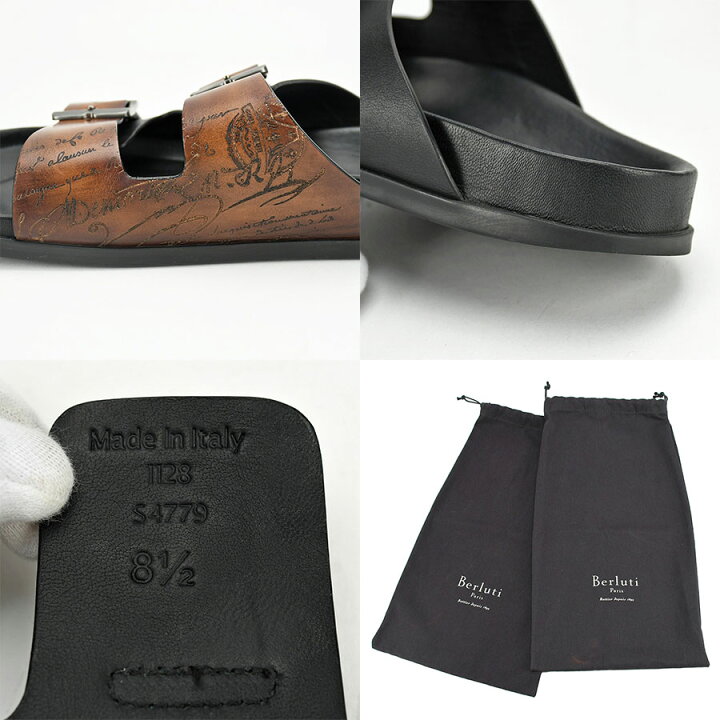 楽天市場】ベルルッティ Berluti サンダル エジオ EGIO カリグラフィ 