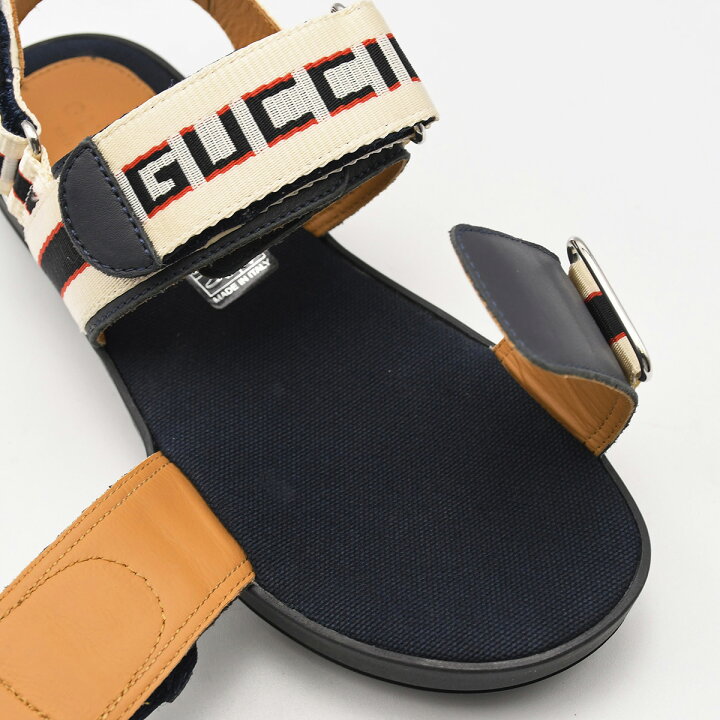 楽天市場】グッチ GUCCI ストライプ ストラップ サンダル ロゴ 