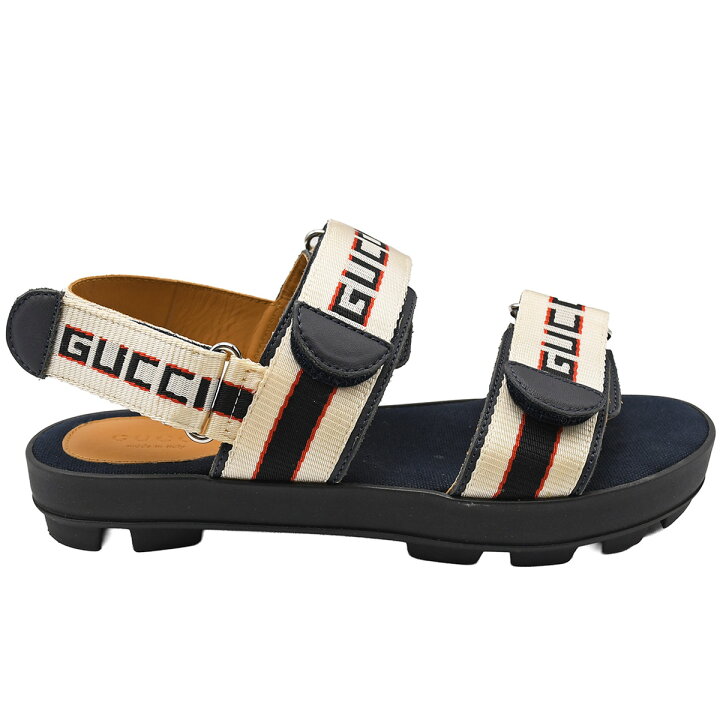 楽天市場】グッチ GUCCI ストライプ ストラップ サンダル ロゴ 
