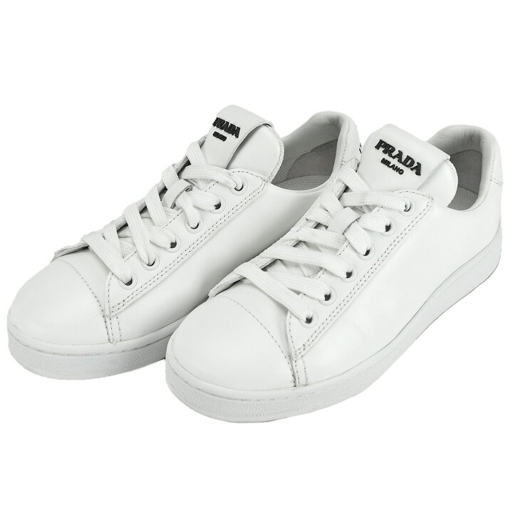 楽天市場】プラダ PRADA ロゴ ローカット スニーカー 2EG400 ホワイト  