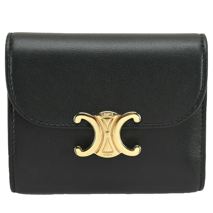 CELINE セリーヌ 10B573 スモールトリフォールドウォレット ブラック 