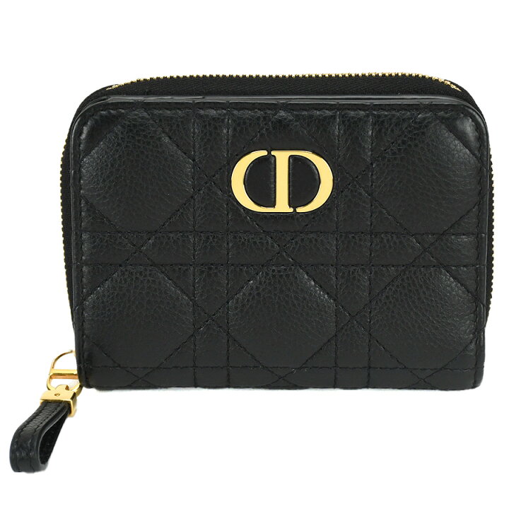 DIOR(ディオール) Caro コンパクトウォレット 二つ折り財布 ブラック 