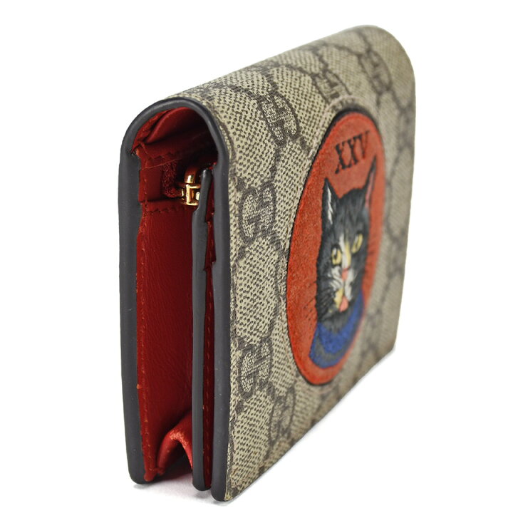 楽天市場】グッチ GUCCI 二つ折り財布 ミスティックキャット 499380 GG  