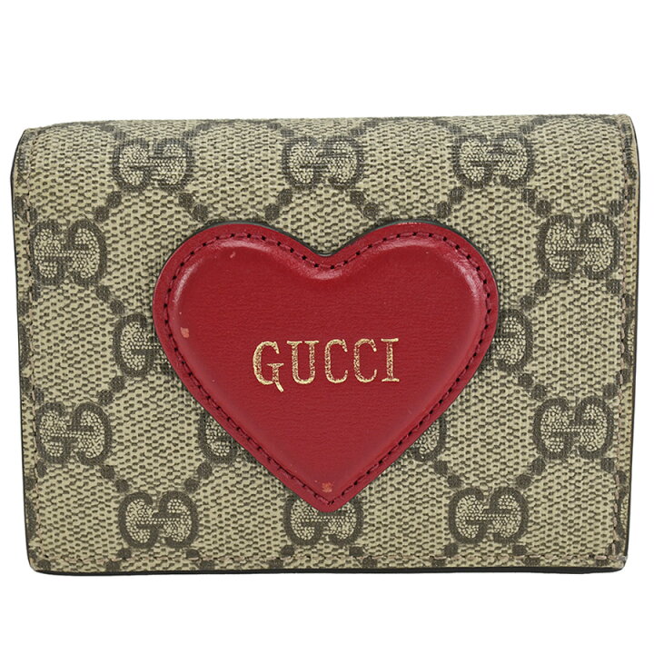 楽天市場】グッチ GUCCI ハート 二つ折り 財布 648848 GGスプリーム  