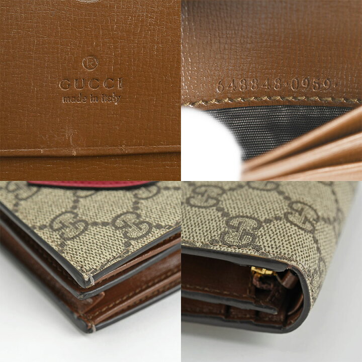 楽天市場】グッチ GUCCI ハート 二つ折り 財布 648848 GGスプリーム 