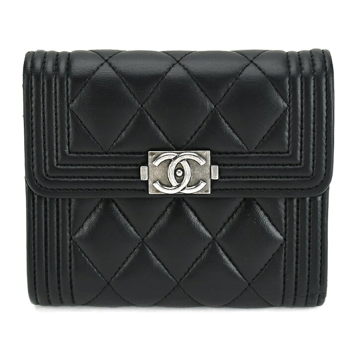 楽天市場】シャネル CHANEL ボーイシャネル 三つ折り財布 コンパクト  