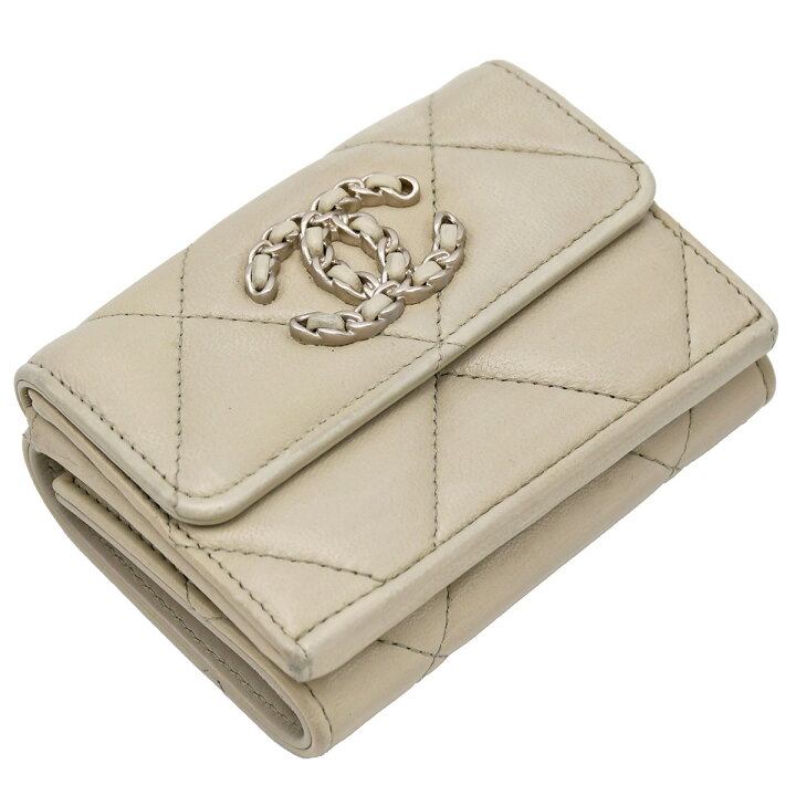 楽天市場】シャネル CHANEL 三つ折り 財布 シャネル19 スモール  