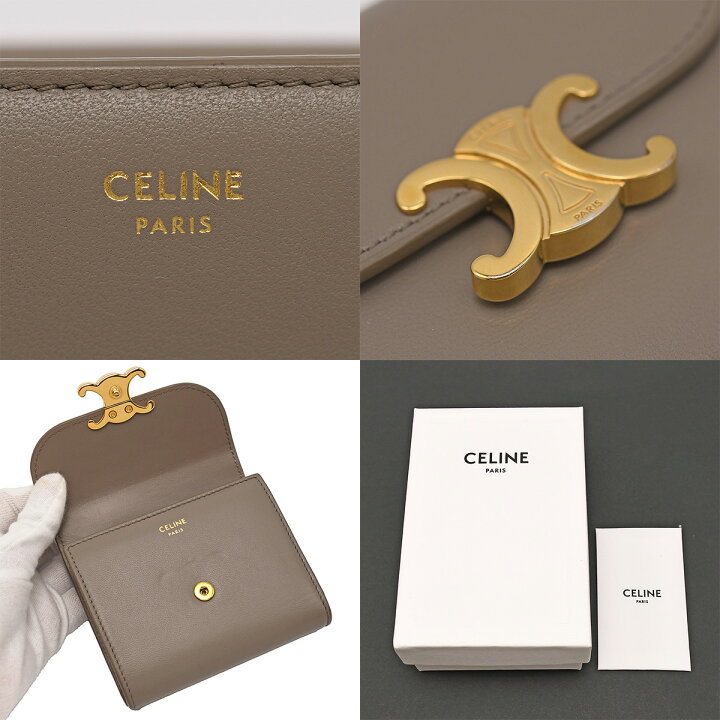 楽天市場】セリーヌ CELINE トリオンフ スモール フラップ ウォレット 