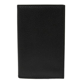 【クーポンでお得×さらにポイントUP】 新入荷 ヴァレクストラ Valextra 名刺ケース カードケース 名刺入れ カードホルダー 小物 メンズ レディース レザー ブラック 黒 SGNL0024028 【中古】