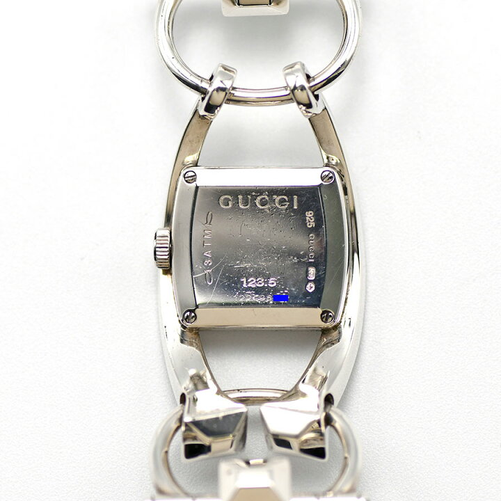 楽天市場】グッチ GUCCI キオド 123.5 クォーツ SV925 シェル文字盤 3P 