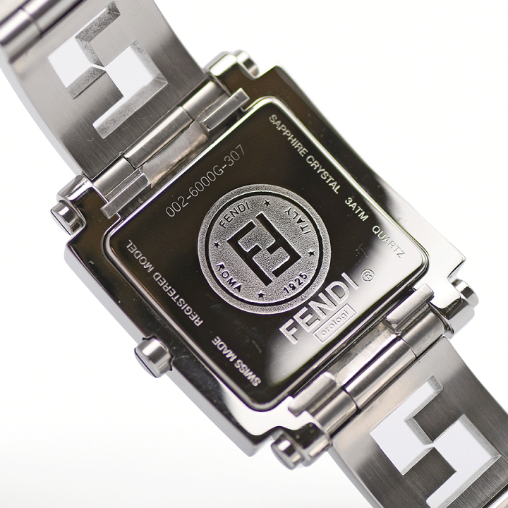 FENDI フェンディ 6000G クォーツ スクエアウォッチ FFロゴブレス 楽天市場】FENDI フェンディ 6000G クォーツ スクエアウォッチ