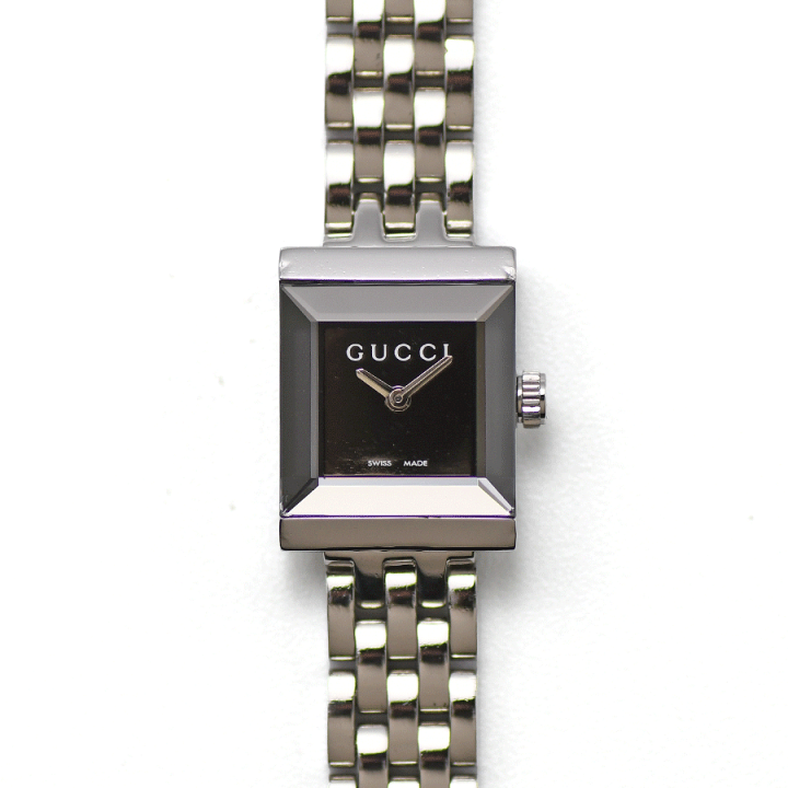 中古【128.4】グッチ（GUCCI） Gフレームスクエア 3Pダイヤ