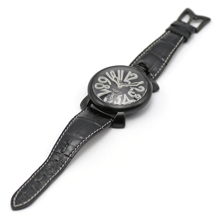 ガガミラノ　マヌアーレ　48mm 手巻き　マットブラック 楽天市場】ガガミラノ GaGa MILANO マヌアーレ48MM 手巻き 5012.06S