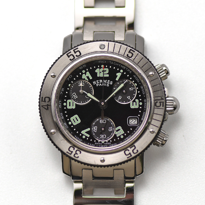 楽天市場】エルメス HERMES クリッパー ダイバー クロノグラフ CL2.315