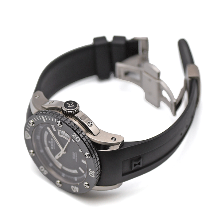 EDOX(エドックス) / 自動巻腕時計/アナログ/ラバー/BLK/BLK