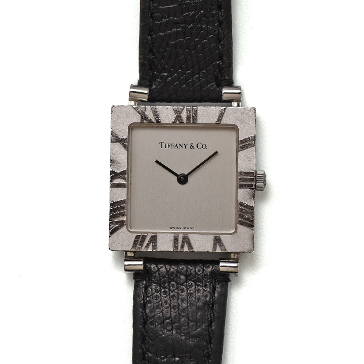 Tiffany&co. 時計 アトラス L3640 スクエア 黒 ブラック TIFFANY&Co.（ティファニー） アトラス L3640 腕時計 シルバー925