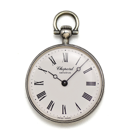 【クーポンでお得×さらにポイントUP】 ショパール Chopard 懐中時計 ポケットウォッチ 手巻き ミニサイズ 2針 ホワイト 白文字盤 アンティーク 【中古】
