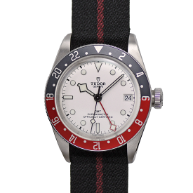 【クーポンで値引！さらにポイントUP！】 チューダー チュードル TUDOR ブラックベイ GMT メンズ 自動巻 クロノメーター 200m防水 シルバー文字盤 79830RB-0012 未使用 【中古】