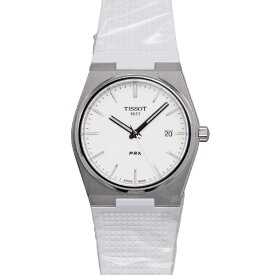 【クーポンでお得×さらにポイントUP】 TISSOT ティソ PRX ピーアールエックス 40mm メンズ クォーツ SS/ラバー ホワイト T137.410.17.011.00 未使用 【中古】