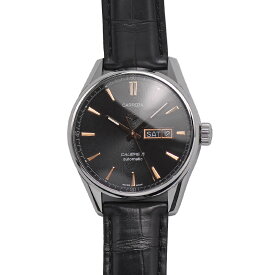 【クーポンでお得×さらにポイントUP】 タグホイヤー TAG HEUER カレラ キャリバー5 デイデイト メンズ 自動巻 100m防水 ブラック文字盤 WAR201C.FC6266 研磨仕上げ済み 【中古】