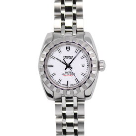 【クーポンでお得×さらにポイントUP】 チューダー チュードル TUDOR クラシック デイト オートマティック レディース 自動巻 100m防水 ホワイト文字盤 22010 研磨仕上げ済み 【中古】
