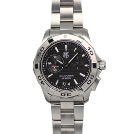 【クーポンでお得×さらにポイントUP】 タグホイヤー TAG Heuer アクアレーサー グランドデイト アラーム メンズ クォーツ 300m防水 ブラック 黒文字盤 WAP111Z.BA0831 【中古】
