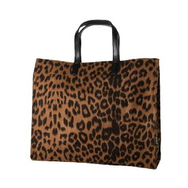 《10%OFF★ポイント5倍》バッグ トートバック ファスナー付き レディース メンズ 自立バッグ ショルダーベルト 2way バッグ a4サイズ レオパード柄 ベージュ ブラウン ヒョウ柄 黒 収納 ユニセックス トート 起毛素材 横型 ジェンダー 通勤 《全国送料無料》