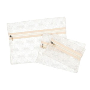 《300円クーポン配布中》楽天ランキング1位獲得 ポーチ メッシュ 刺繍 ポーチ 3個セット マルチポーチ 花柄刺繍 旅行 バッグ 整理整頓 トラベルポーチ 旅行 全国送料無料 アウトドア 化粧 小