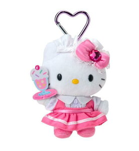 即納 送料無料 『ハローキティ』ラブリーフリルマスコットキーホルダー メイド (ピンク) キティ キティちゃん