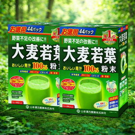 2個セット　山本漢方製薬 大麦若葉粉末100% 徳用 3g×44包(抹茶のような美味しい青汁です)