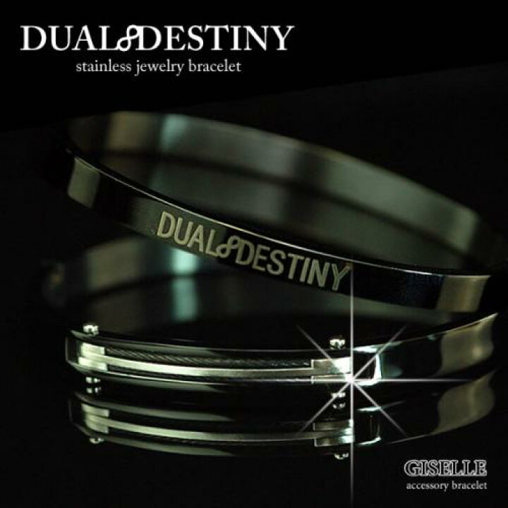 楽天市場】「DUAL∞DESTINY]Silver×PointBlackブレスレット/ステンレス 