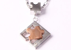 �y���[���։zLOVE�@PUZZLE �v���[�g�l�b�N���X �W���G���[�X�e�����X 316L �y���_���g �s���N�S�[���h