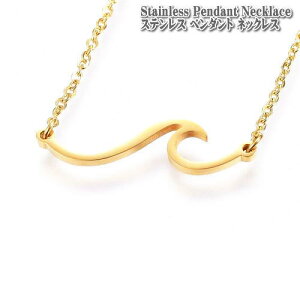 XeXWG[ WAVE Pendant Necklace y_g lbNX Stainless EF[u g XeX S[h
