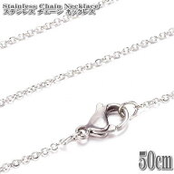 ステンレスチェーン 50cm 1mm幅 アズキチェーン ステンレスネックレス ステンレス Stainless chain アズ…