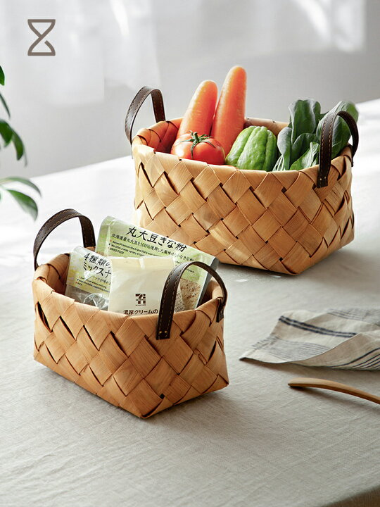 楽天市場 収納かご バスケット メタセコイア編み 160 手作り収納バスケット ピクニックバスケット 果物入れ 野菜 フルーツバスケットs Lサイズ ナチュラル Tominlee