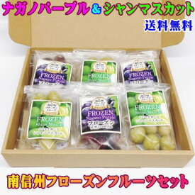 【送料無料】【フローズンフルーツ】南信州フローズンナガノパープル＆シャンマスカット2種セット　計6袋【南信州産】【冷凍フルーツ】