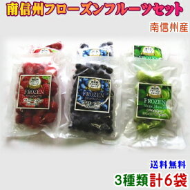 【送料無料】【フローズンフルーツ】南信州フローズンフルーツセット3種類　計6袋セット【南信州産】【冷凍フルーツ】