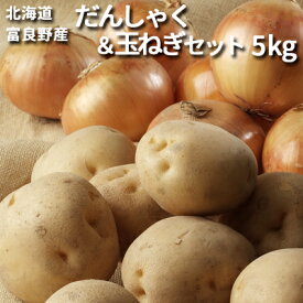 越冬 だんしゃく＆玉ねぎセット5kg 【2023年度産】混みサイズ 送料無料 秀品 秋野菜 北海道 富良野産 北海道産 じゃがいも 玉ねぎ ジャガイモ 御歳暮 お歳暮 御礼 お礼 御祝 お祝い お返し