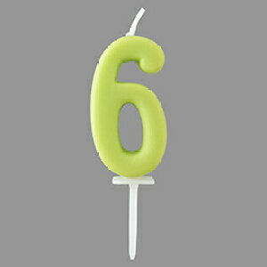 ナンバーキャンドル(パステル) No.6 / 1本【 富澤商店 公式 】