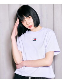 TOMMY JEANS/TOMMY HILFIGER(トミーヒルフィガー) ボクシーロゴTシャツ TOMMY JEANS トミーヒルフィガー トップス カットソー・Tシャツ パープル ホワイト【送料無料】[Rakuten Fashion]