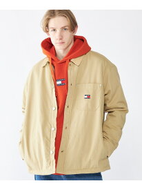 【SALE／50%OFF】キャンバスコーデュロイオーバーシャツ TOMMY JEANS トミーヒルフィガー トップス シャツ・ブラウス ベージュ ブラック【RBA_E】【送料無料】[Rakuten Fashion]