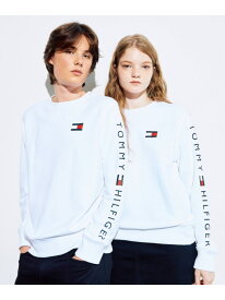 【オンライン限定】フレンチテリー ロゴ ロングスリーブスウェット TOMMY HILFIGER トミーヒルフィガー トップス スウェット・トレーナー ホワイト ネイビー グレー【送料無料】[Rakuten Fashion]